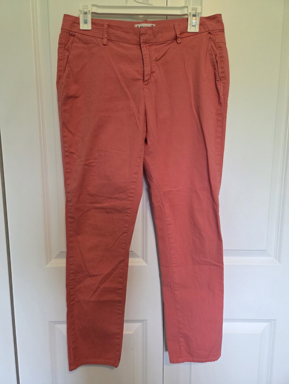 PAIGE Baxter Coral Pink Cotton Pants